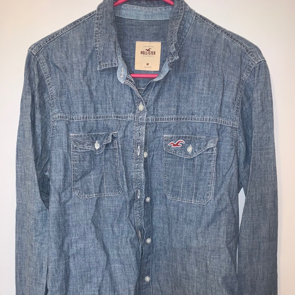 Hollister Jean Flannel Long Sleeve Shirt!
